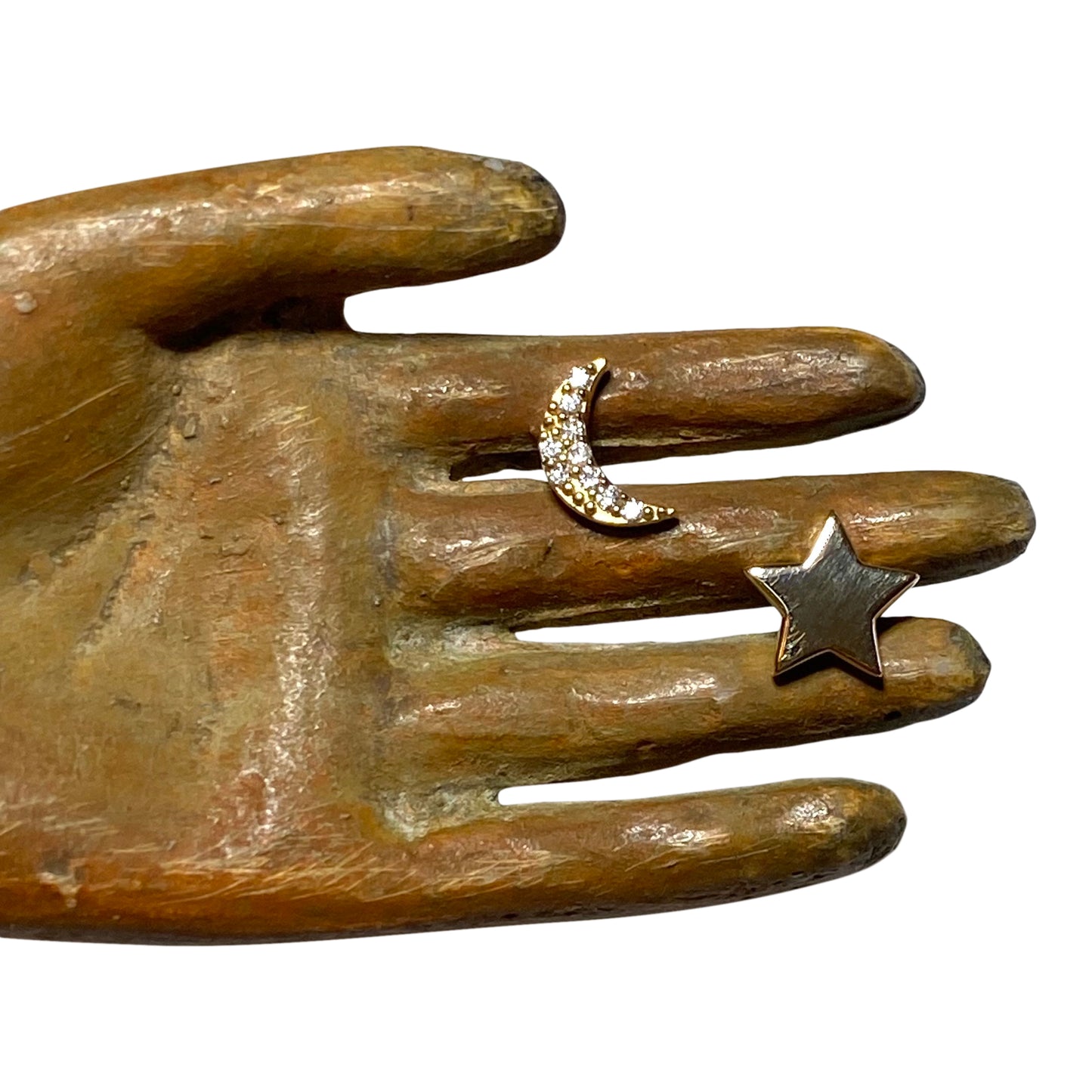 Moon And Star Studs